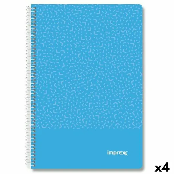 Notebook Imprex Blue Sheet 80 Sheets (4 Units)