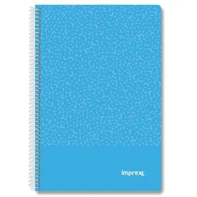 Notebook Imprex Blue Sheet 80 Sheets (4 Units)