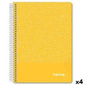 Notebook Imprex Yellow A5 80 Sheets (4 Units)