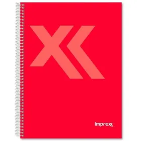 Notebook Imprex Red Sheet 80 Sheets (4 Units)