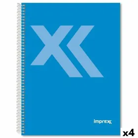 Notebook Imprex Blue Sheet 80 Sheets (4 Units)