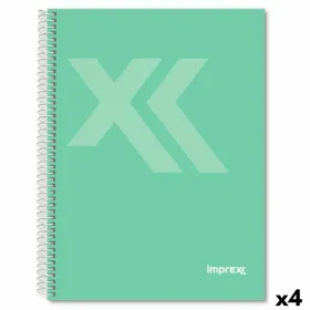 Notebook Imprex Green Sheet 80 Sheets (4 Units)