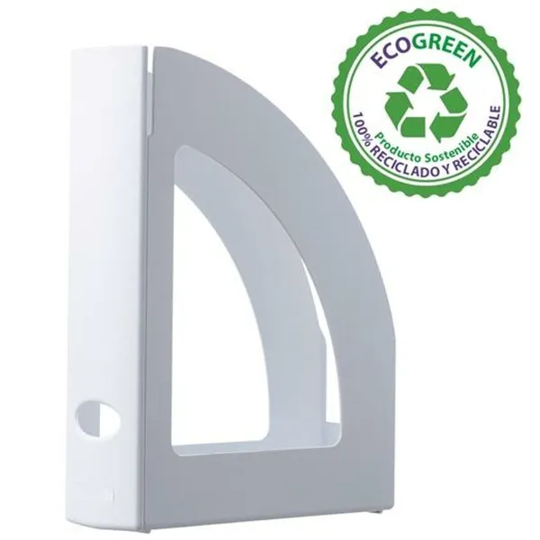 Magazine rack Archivo 2000 Ecogreen White A4 Sheet polystyrene 25 x 8 x 32 cm (6 Units)