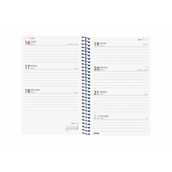 Diary Finocam YEAR Blue 11,7 x 18,1 cm 2026