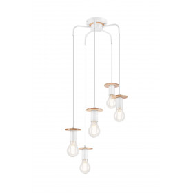 LM 5.123 ANGELINA 5-light wooden hanging lamp