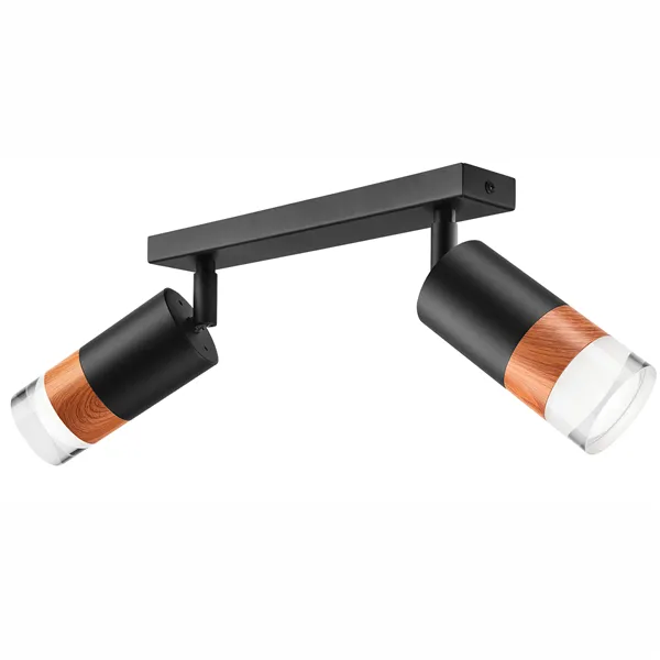 LM-2.151 AURORA griestu lampa ar 2 gaismekļiem, melna