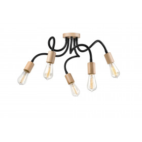 LM-5.111 CAMERON 5-light wooden ceiling lamp