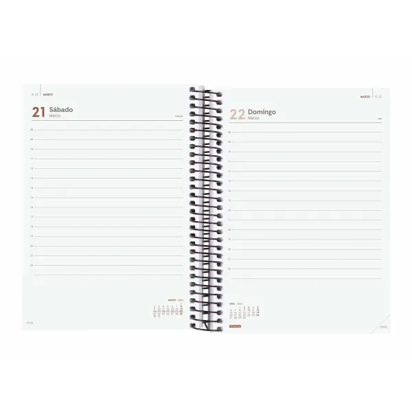 Diary Finocam OPAQUE Black A5 15,5 x 21,2 cm 2026