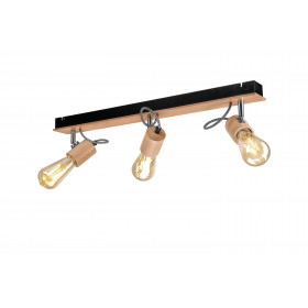 LM-3.125 GUSTAVO 3-light wooden ceiling lamp