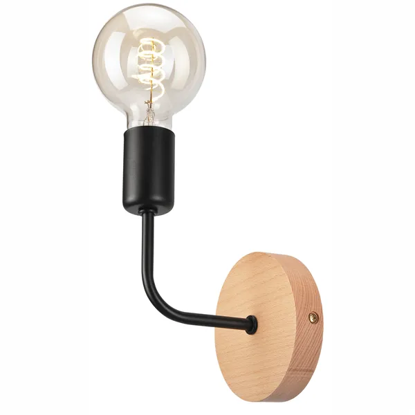 KM-1.138 VITO koka sienas lampa ar vienu spuldzi