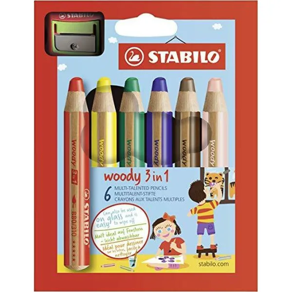Värikynät Stabilo Woody Monivärinen 6 Kappaletta (5 osaa)