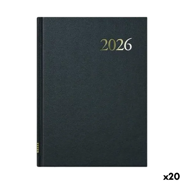 Diary DOHE SEGOVIA Black 14 x 20 cm 2026 (20 Units)