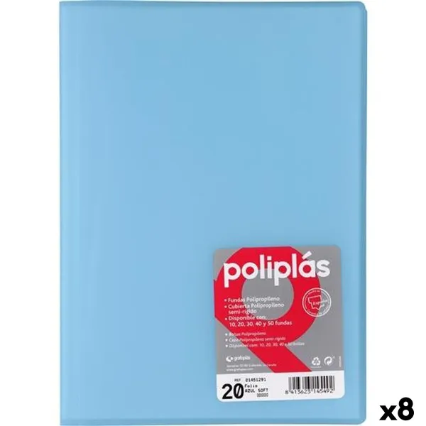 Organiser Folder Grafoplas POLIPLÁS Blue Sheet (8 Units)