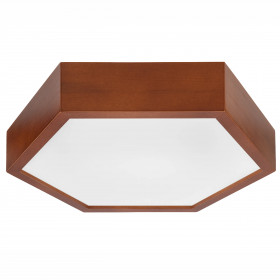 LD.PD-5.2 HEX hexagonal 2-light wooden ceiling lamp