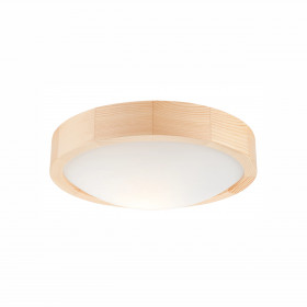 LD.PD-8.1 ANELLO ceiling lamp with convex glass, 1-light wooden