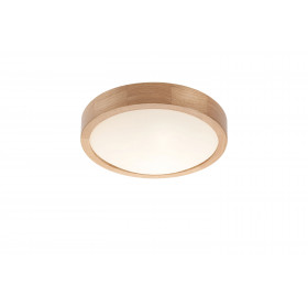 LD.PD-8.1 ANELLO ceiling lamp with convex glass, 1-light wooden