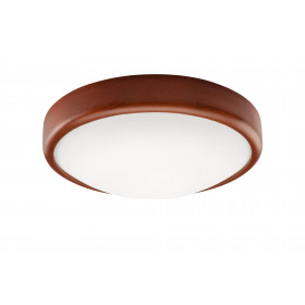 LD.PD-8.1 ANELLO ceiling lamp with convex glass, 1-light wooden