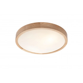LD.PD-8.2 ANELLO ceiling lamp with convex glass, 2-light wooden