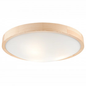 LD.PD-8.3 ANELLO 3-light wooden ceiling lamp with convex glass
