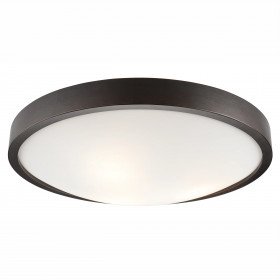 LD.PD-8.3 ANELLO 3-light wooden ceiling lamp with convex glass