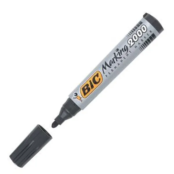 Permanentais marķieris Bic Melns 12 Daudzums