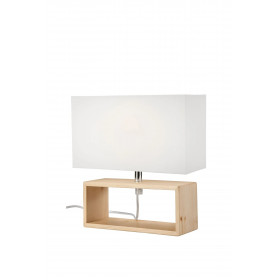 LN-1.D.8 SCANDI 1-light wooden night lamp with a lampshade
