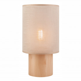 LN - 1.170 ARI TABLE 1-light wooden table lamp with a lampshade