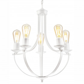 LM - 5.173 GINA 5-light white metal chandelier