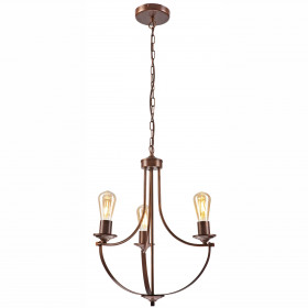 LM - 3.173 GINA 3-light brown metal chandelier