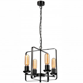 LM-4.177 CEDRIC II 4-light black chandelier on a chain