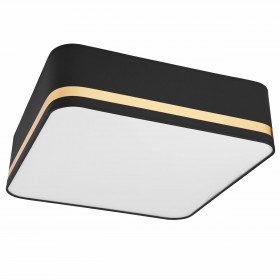 LM-4.211 OTHELIA ceiling lamp with a lampshade, 4-light, black with a gold stripe