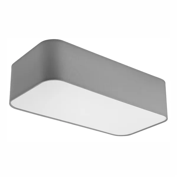 LM-2.112 GORDON sudraba griestu lampa ar diviem lukturiem un abažūru