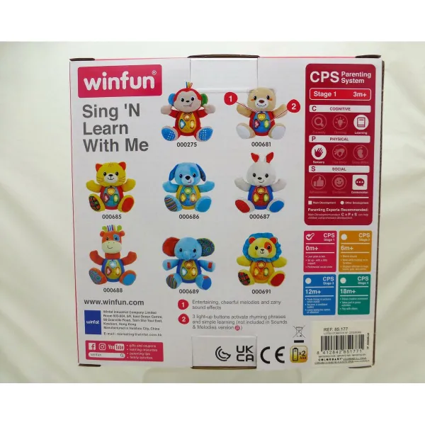 Soft toy with sounds Winfun Giraffe 18 x 19 x 8,5 cm (6 Units)