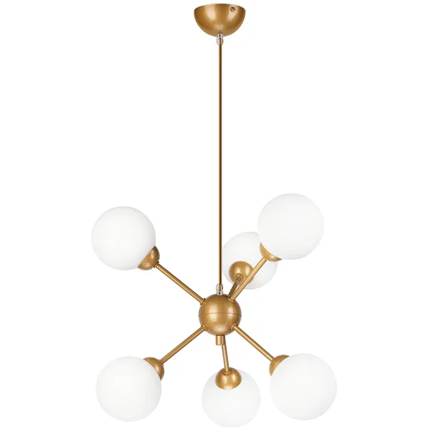 LM-6.168 RUBY BALL 6-light pendant lamp with lampshades