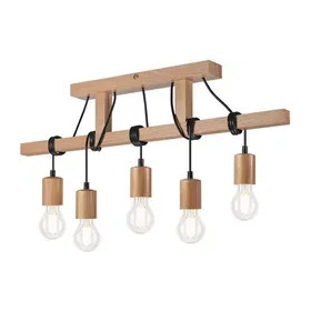 LM-5.97 LEON OAK 5-light wooden hanging lamp
