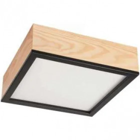 LD-PD-9.4 SANTIAGO 2-light square wooden ceiling lamp