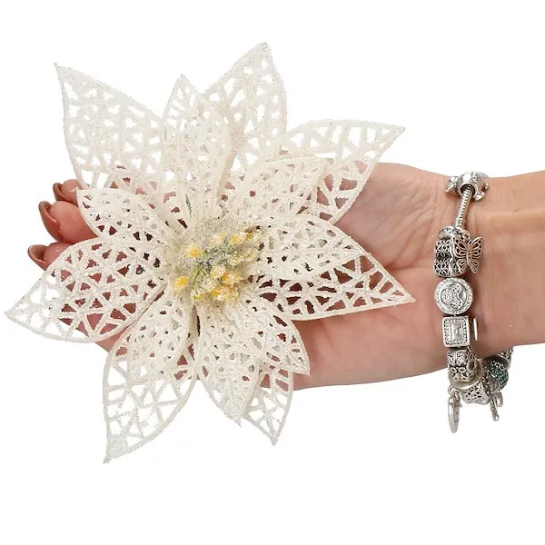 Kalėdinė puošmena "Poinsettia" Springos CA0723 11x11 cm