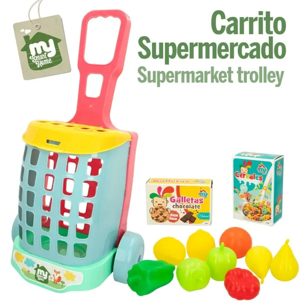Корзина для покупок Colorbaby My Home Игрушка 12 Предметы 15 x 10 x 6 cm 8 штук