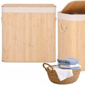 Bamboo laundry basket Springos HA0154 150L