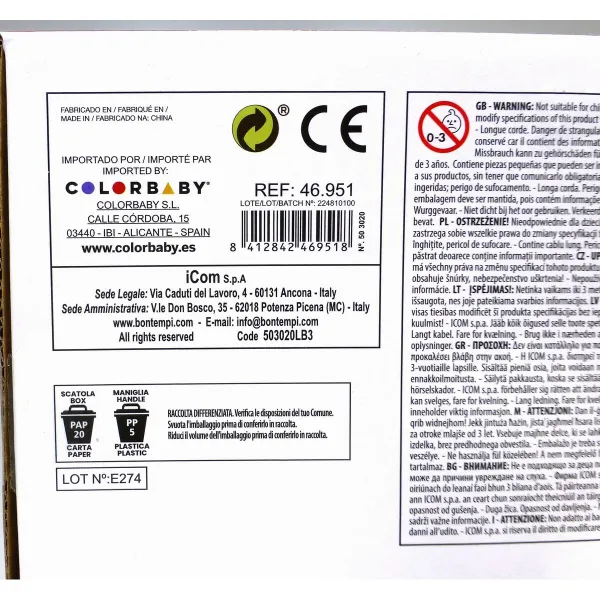 Bungas Bontempi Plastmasa 30,5 x 13,5 x 30,5 cm (4 gb.)