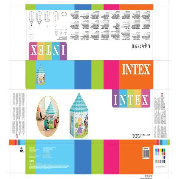 Children's play house Intex Princess 104 x 104 x 130 cm (4 Units)