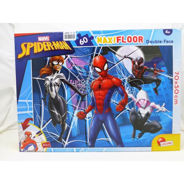 Puzle Bērniem Spider-Man Abpusējs 60 Daudzums 70 x 1,5 x 50 cm (6 gb.)