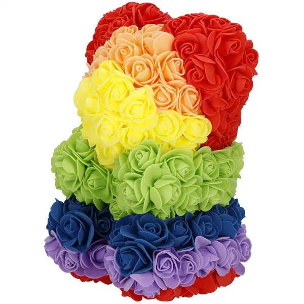 Lācītis ar rozēm, mākslīgie ziedi Springos HA7394