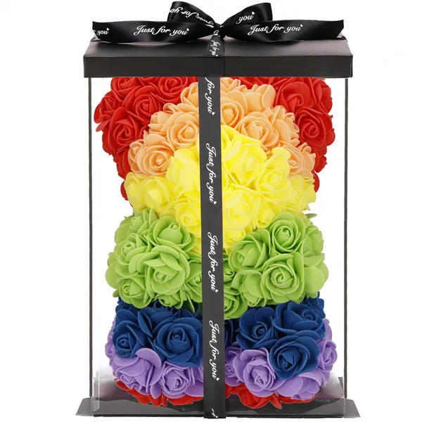 Lācītis ar rozēm, mākslīgie ziedi Springos HA7394