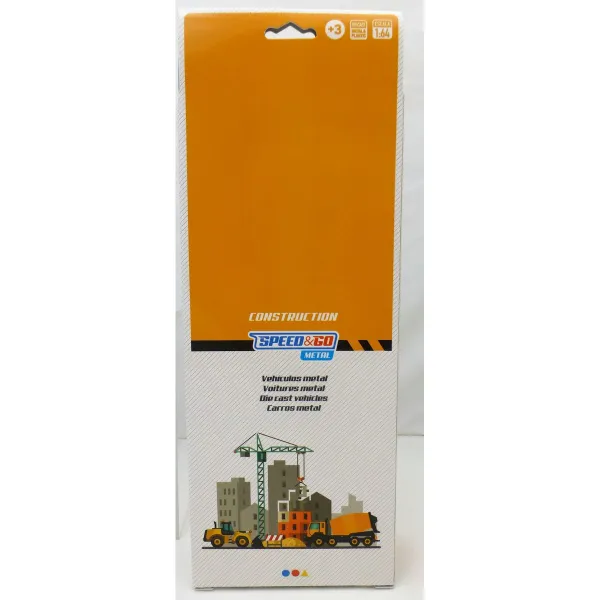 Statybos darbų transporto priemonės (rinkinys) Speed & Go 7,5 x 4 x 3 cm (12 vnt.)