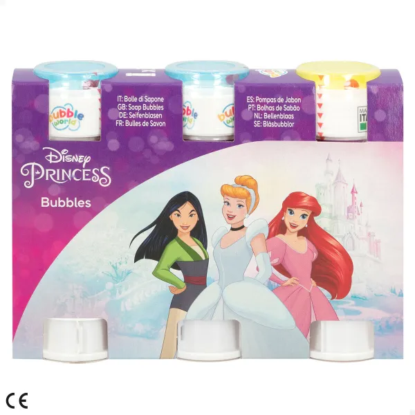 Bubble Blowing Game Disney Princess 3,8 x 11,5 x 3,8 cm (24 Units)