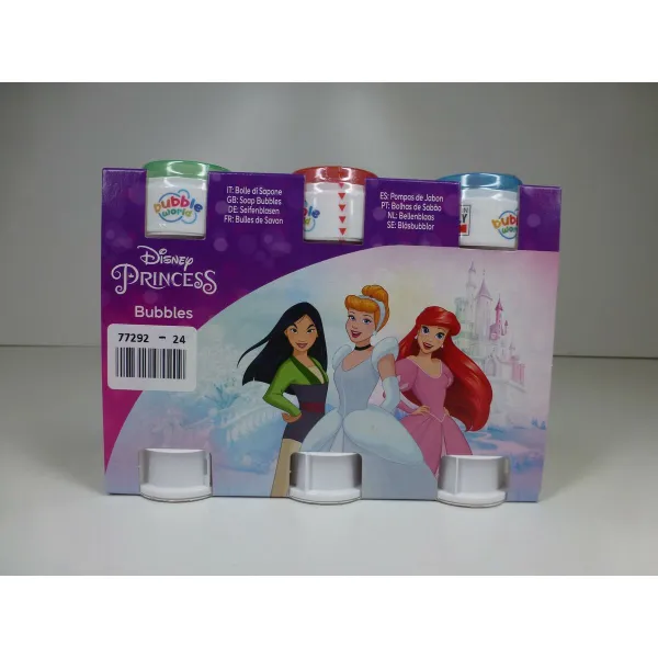Bubble Blowing Game Disney Princess 3,8 x 11,5 x 3,8 cm (24 Units)
