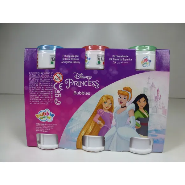 Bubble Blowing Game Disney Princess 3,8 x 11,5 x 3,8 cm (24 Units)