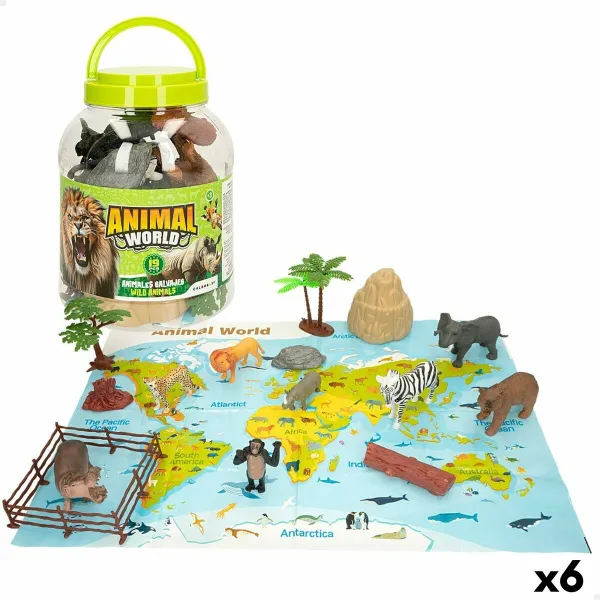Dzīvnieku figūras Colorbaby 19 Daudzums Džungļi Plastmasa 14 x 6 x 5 cm (6 gb.)