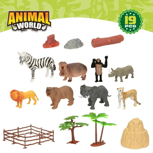 фигурок животных Colorbaby 19 Предметы джунгли Пластик 14 x 6 x 5 cm (6 штук)